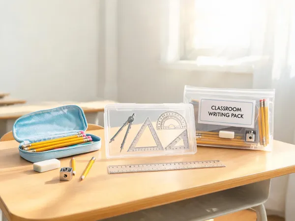 Classroom geometry and pencil supplies